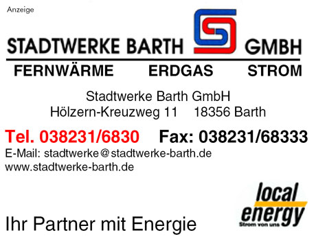 Homepage Stadtwerke Barth GmbH